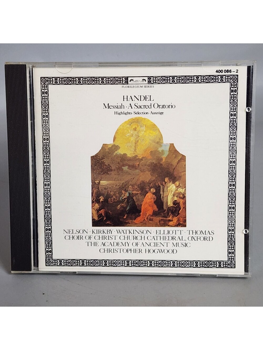 Handel Messiah A Sacred Oratorio Highlights CD Christopher Hogwood Academy of